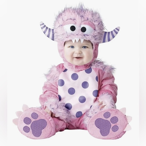 NWT InCharacter Costumes Little Pink Monster Halloween Size Medium 12/18 Months - Picture 1 of 2